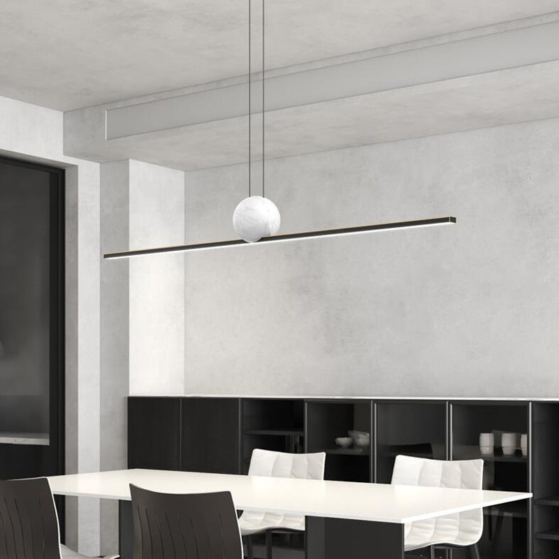 Simple Shape Modern Pendant Lighting Fixtures Metal 1 Light Island Light Fixture for Dining Room