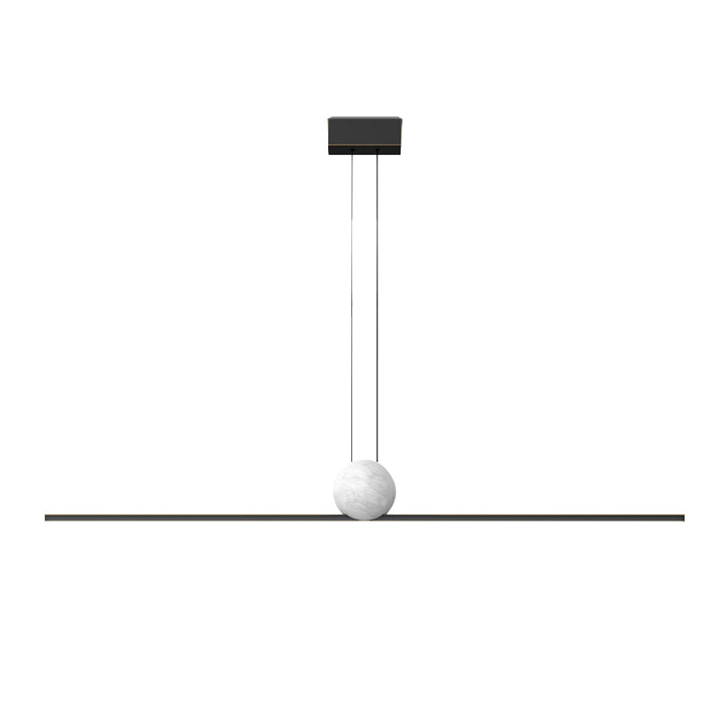 Simple Shape Modern Pendant Lighting Fixtures Metal 1 Light Island Light Fixture for Dining Room