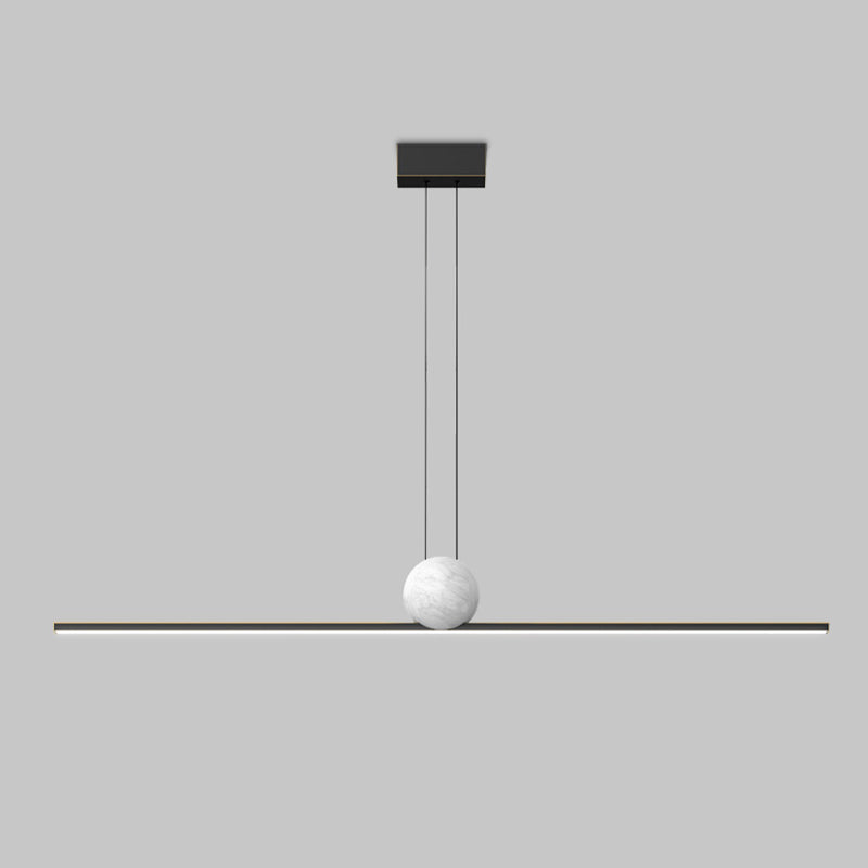 Simple Shape Modern Pendant Lighting Fixtures Metal 1 Light Island Light Fixture for Dining Room