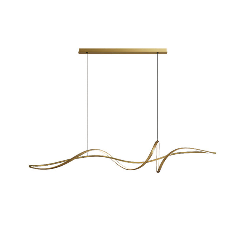 Unique Shape Modern Pendant Lighting Fixtures Metal 1 Light Island Light Fixture for Dining Room