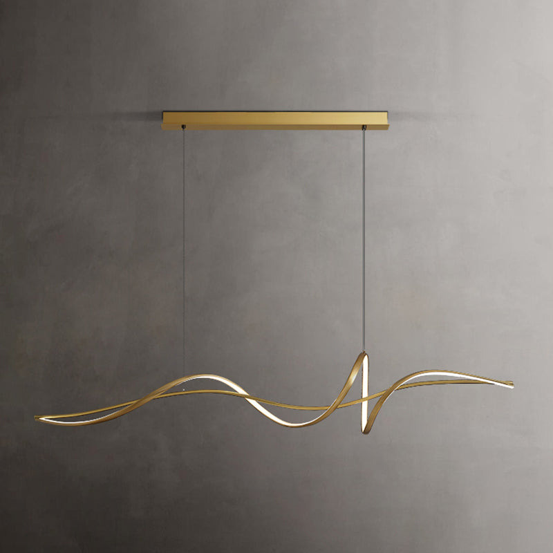 Unique Shape Modern Pendant Lighting Fixtures Metal 1 Light Island Light Fixture for Dining Room