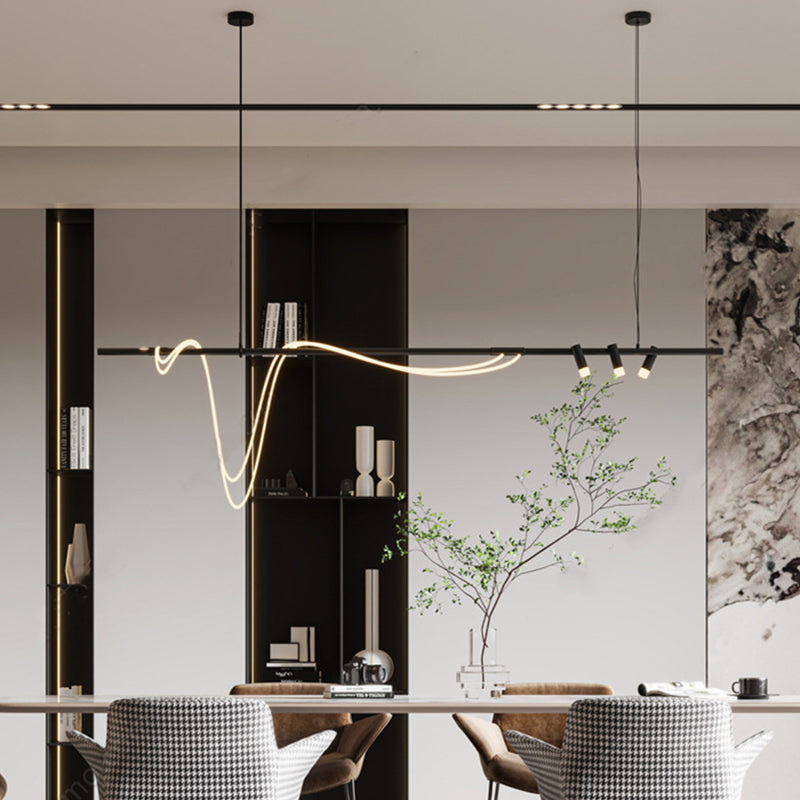 Modern Pendant Lighting Fixtures 5 Lights Island Light Fixture for Dining Room