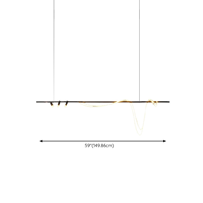 Modern Pendant Lighting Fixtures 5 Lights Island Light Fixture for Dining Room