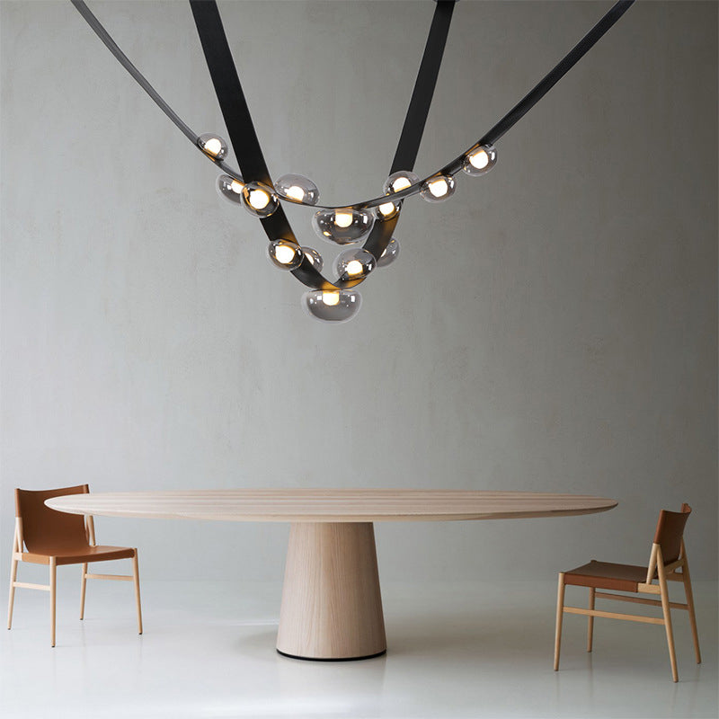 Modern Pendant Lighting Fixtures Glass 7 Lights Island Light Fixture