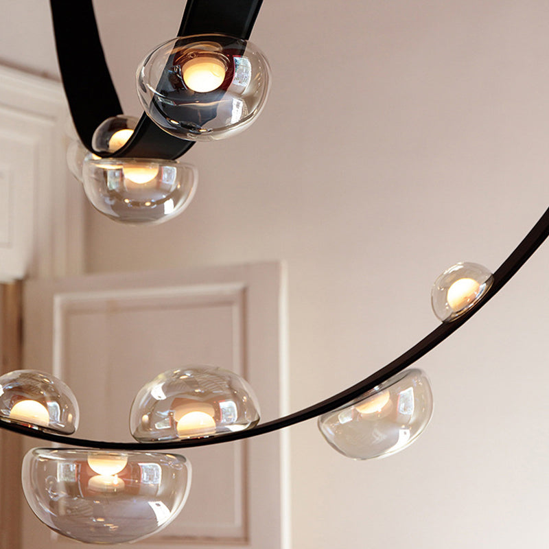 Modern Pendant Lighting Fixtures Glass 7 Lights Island Light Fixture