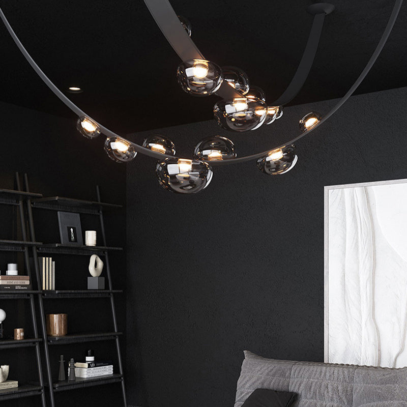Modern Pendant Lighting Fixtures Glass 7 Lights Island Light Fixture