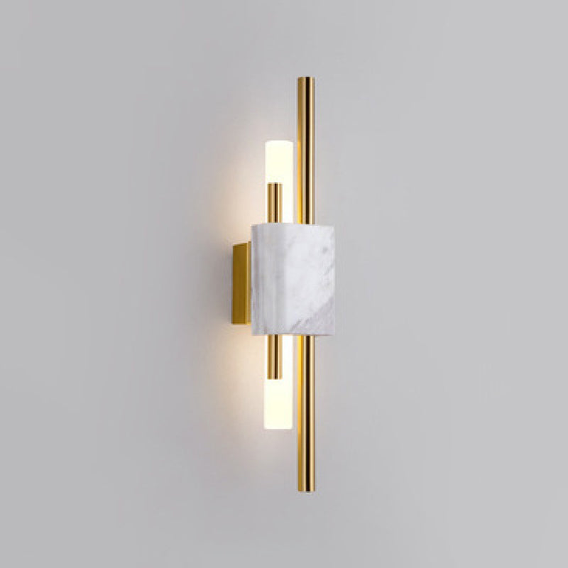 Single White/Green Contemporary LED Shaded Statement Bathroom Vanity Light