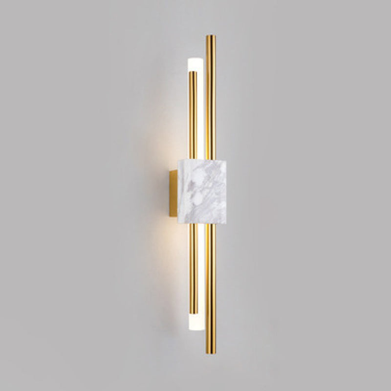 Single White/Green Contemporary LED Shaded Statement Bathroom Vanity Light