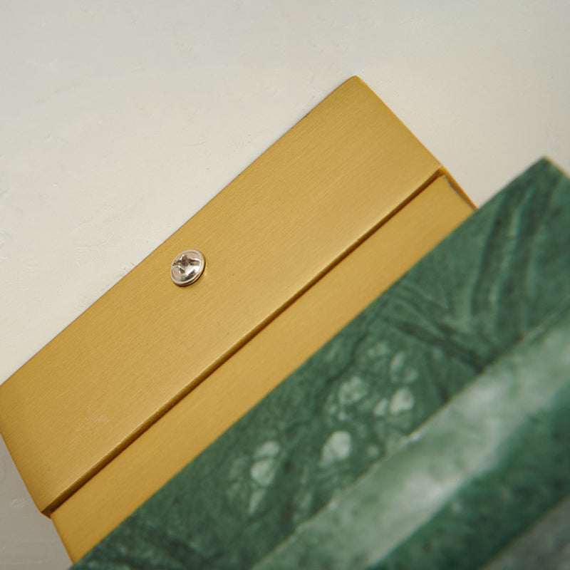 Single White/Green Contemporary LED Shaded Statement Bathroom Vanity Light