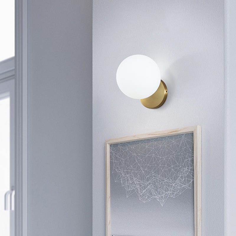 Single Golden/Silver Contemporary Glass Shaded Statement Bathroom Vanity Light