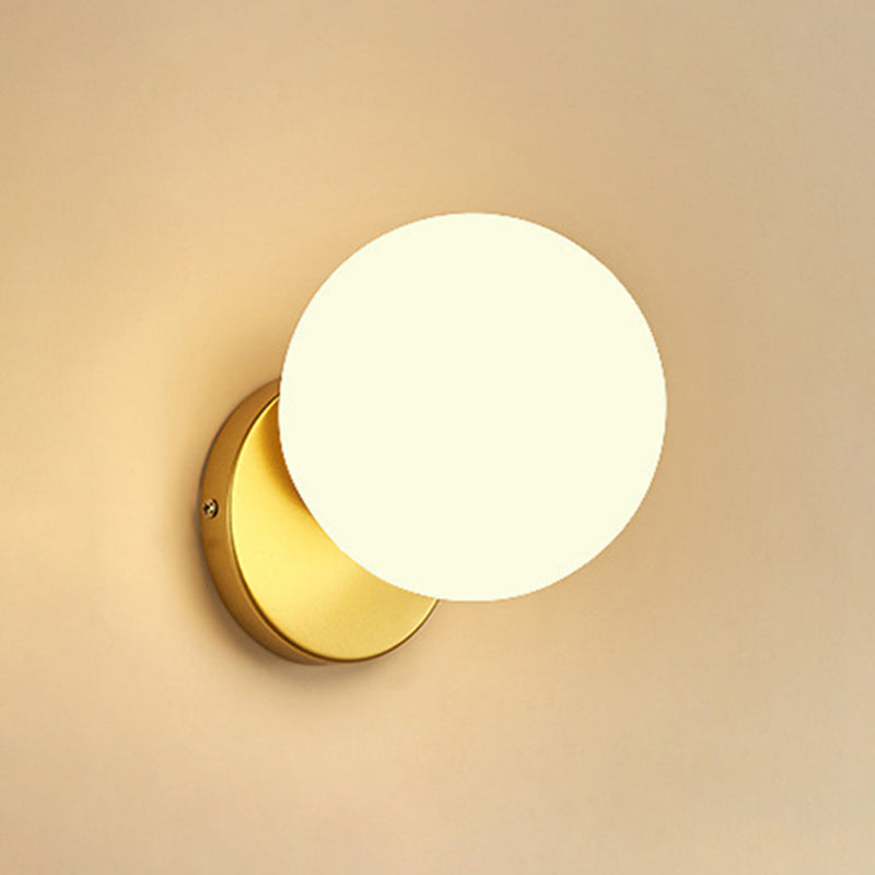 Single Golden/Silver Contemporary Glass Shaded Statement Bathroom Vanity Light