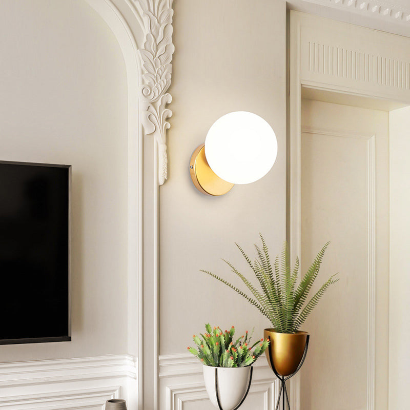 Single Golden/Silver Contemporary Glass Shaded Statement Bathroom Vanity Light