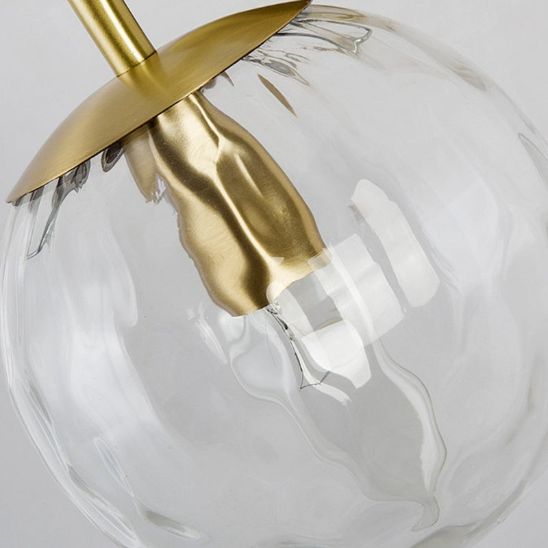 Single Modernism Golden Finish Glass Shade Unique Bathroom Vanity Light