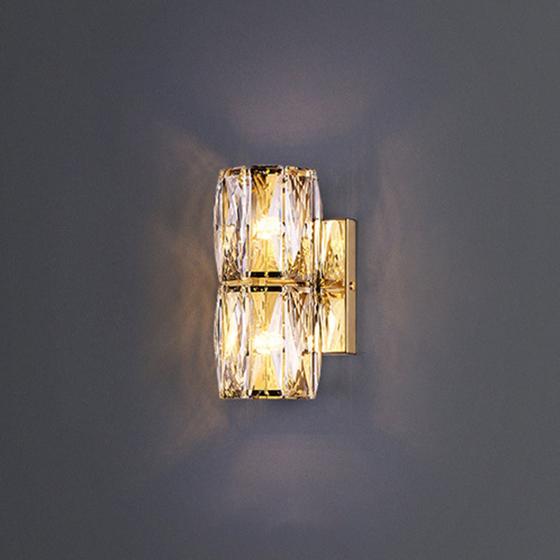 2/4/6-Light Modernism Golden/Chrome Crystal Shade Unique Bathroom Vanity Light