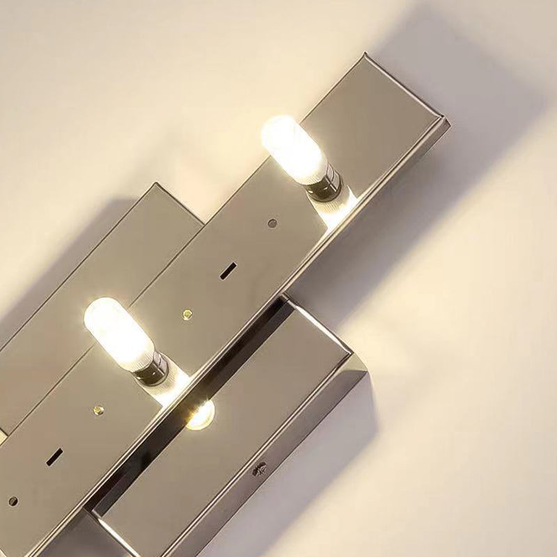 2/4/6-Light Modernism Golden/Chrome Crystal Shade Unique Bathroom Vanity Light