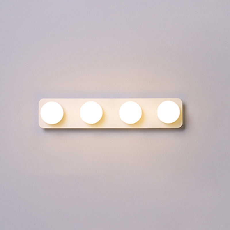 Modern Rectangle Shape Vanity Light with Acrylic Shade for Powder Room Washroom