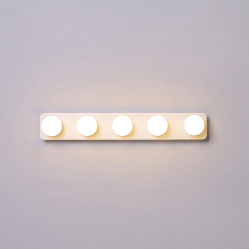 Modern Rectangle Shape Vanity Light with Acrylic Shade for Powder Room Washroom