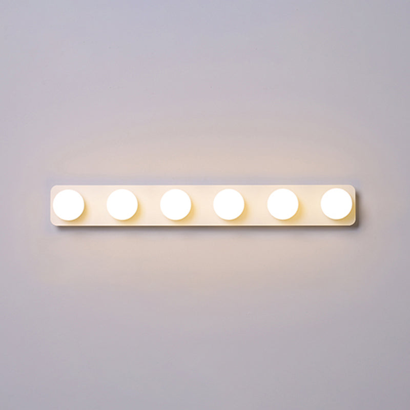 Modern Rectangle Shape Vanity Light with Acrylic Shade for Powder Room Washroom