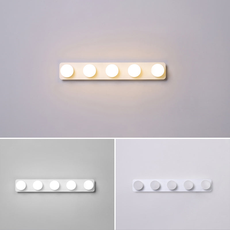 Modern Rectangle Shape Vanity Light with Acrylic Shade for Powder Room Washroom