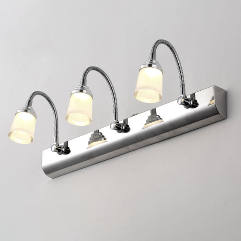 Contemporary Rectangle Shape Vanity Light with Acrylic Shade for Shower Room