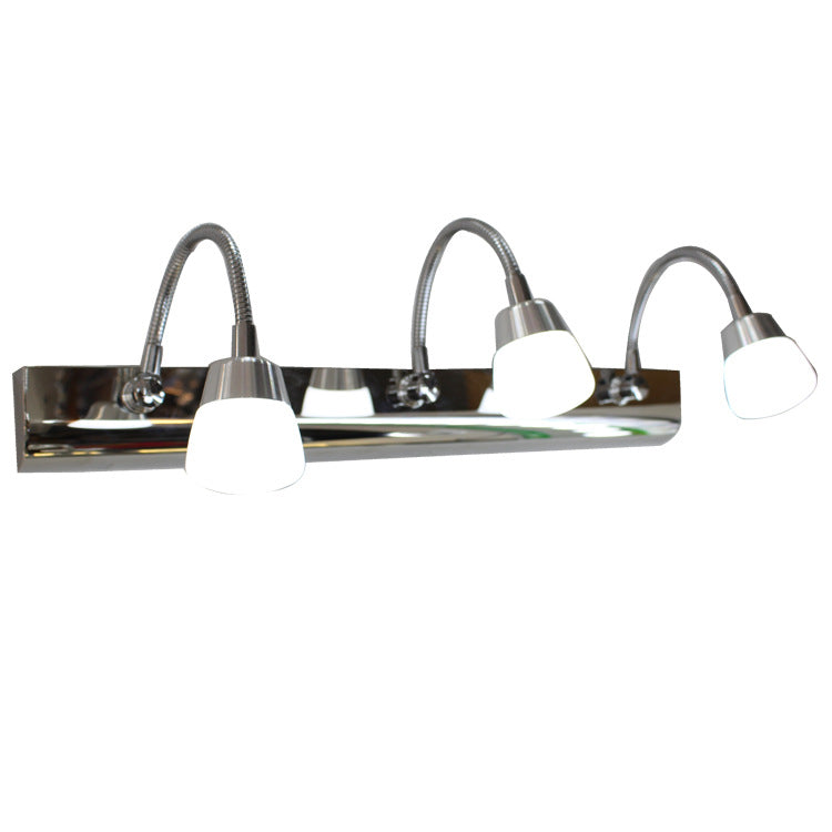 Contemporary Rectangle Shape Vanity Light with Acrylic Shade for Shower Room