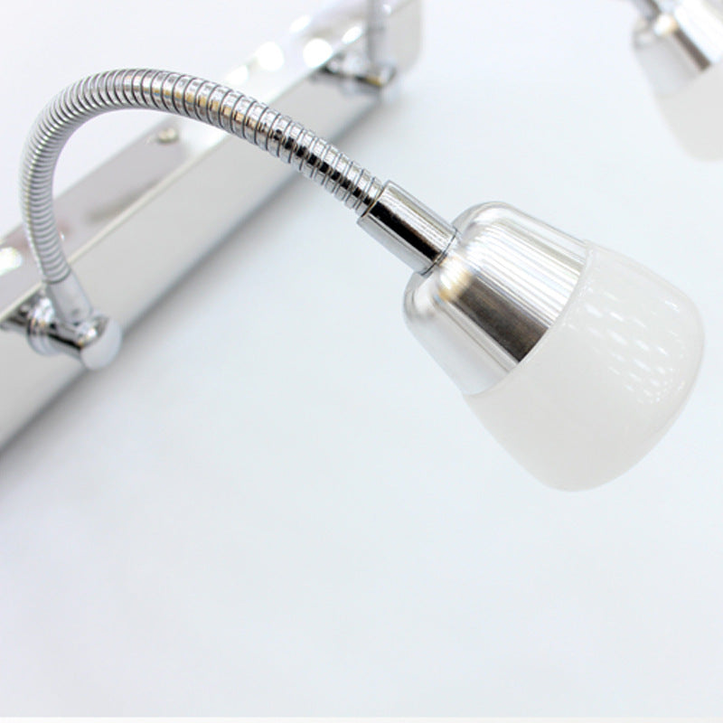 Contemporary Rectangle Shape Vanity Light with Acrylic Shade for Shower Room