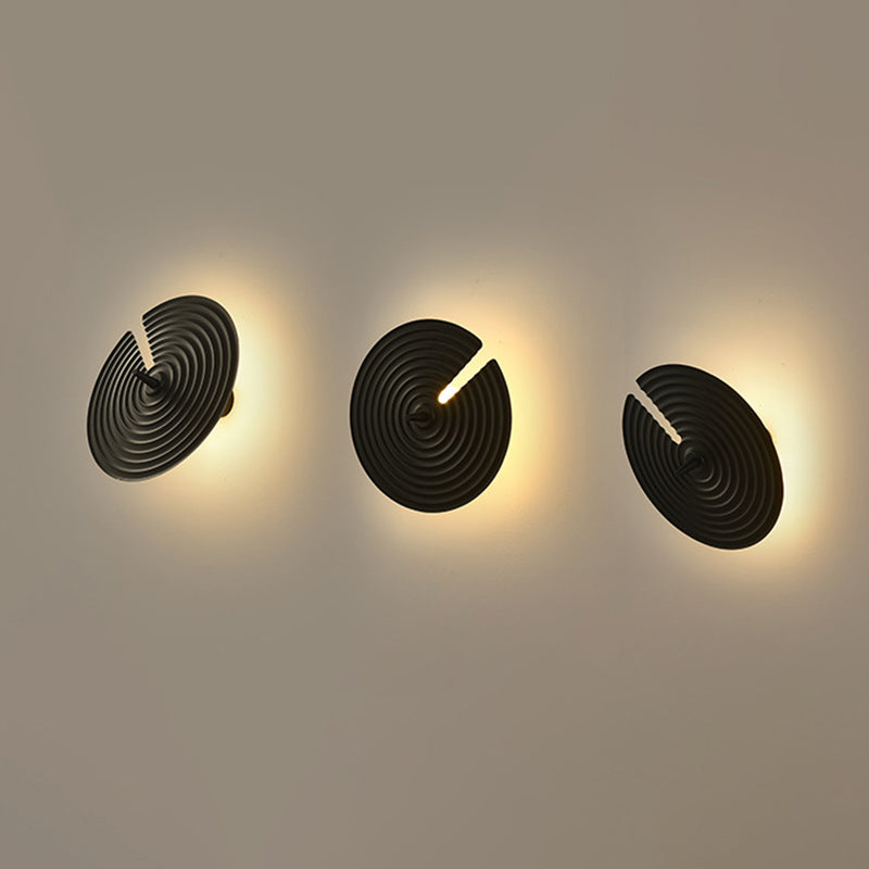 Unique Shape Wall Light Fixture Modern Metal Wall Light Fixtures in Black