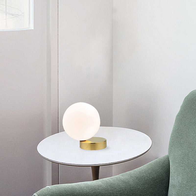 Single Golden Contemporary Glass Statement Shaded Bathroom Vanity Light