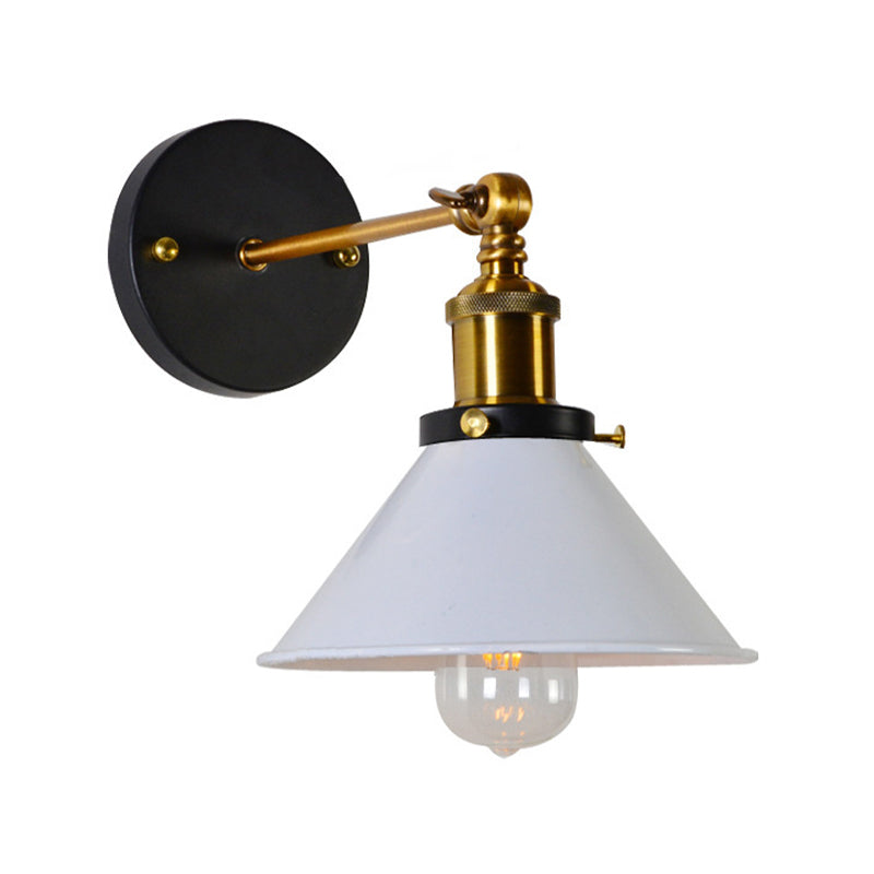 Postmodern Wall Light Fixture with Metal Shade for Sitting Room