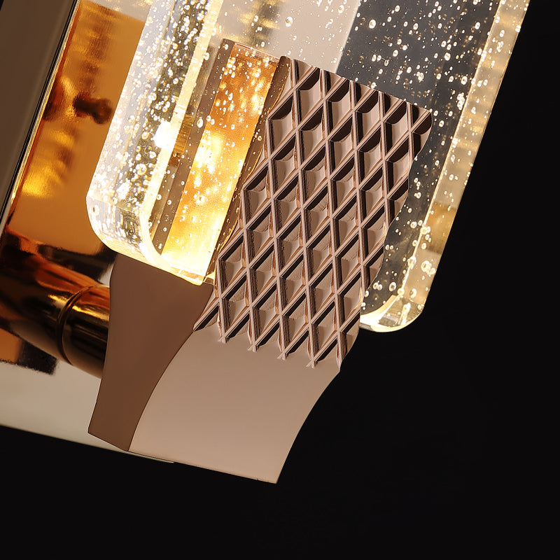 Modern Sconce Light Fixture Crystal Shade Wall Sconce Lighting for Bedroom