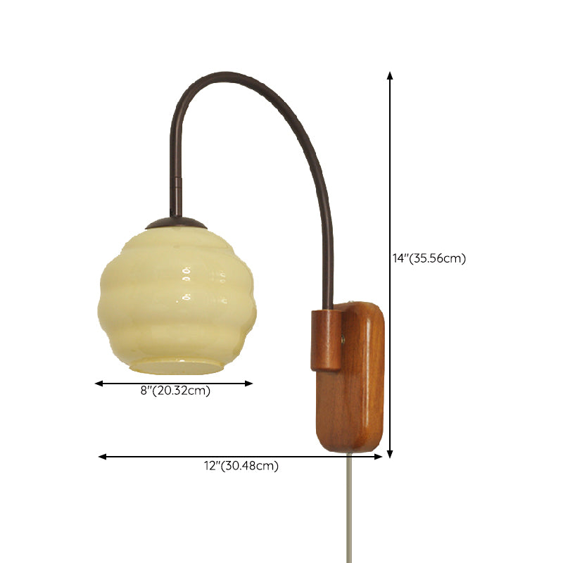 Modern Sconce Light Fixture Glass Shade Wall Light Sconce for Bedroom