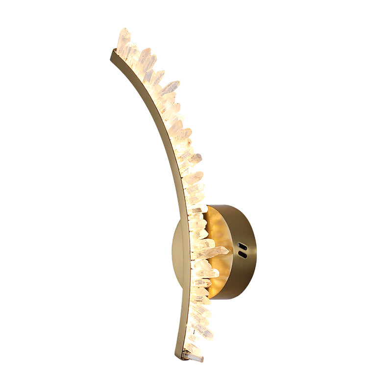 Modern Style Wall Lamp Crystal Gold Wall Sconce Lighting for Bedroom