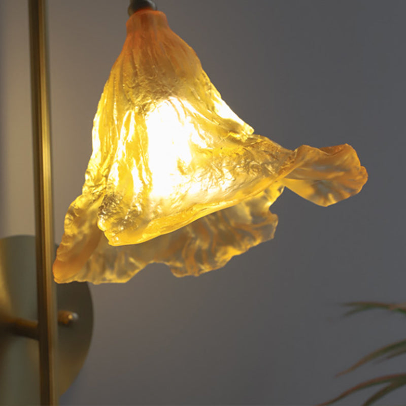 Modern Metal Sconce Light Fixture Glass Shade Wall Sconce Lighting for Bedroom