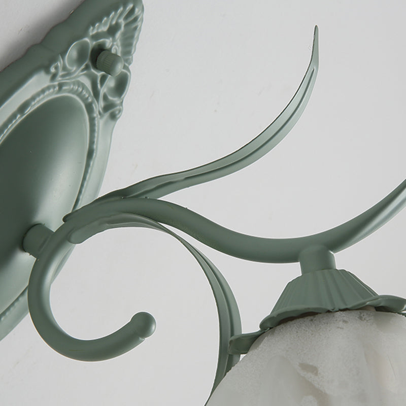 Modern Glass Shade Wall Lamp 1-Light Wall Sconce Lighting for Bedroom