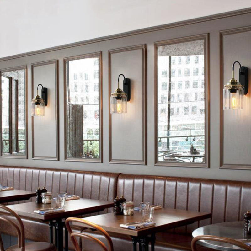 Modern 1-Light Wall Lamp Glass Wall Sconce Lighting for Bedroom