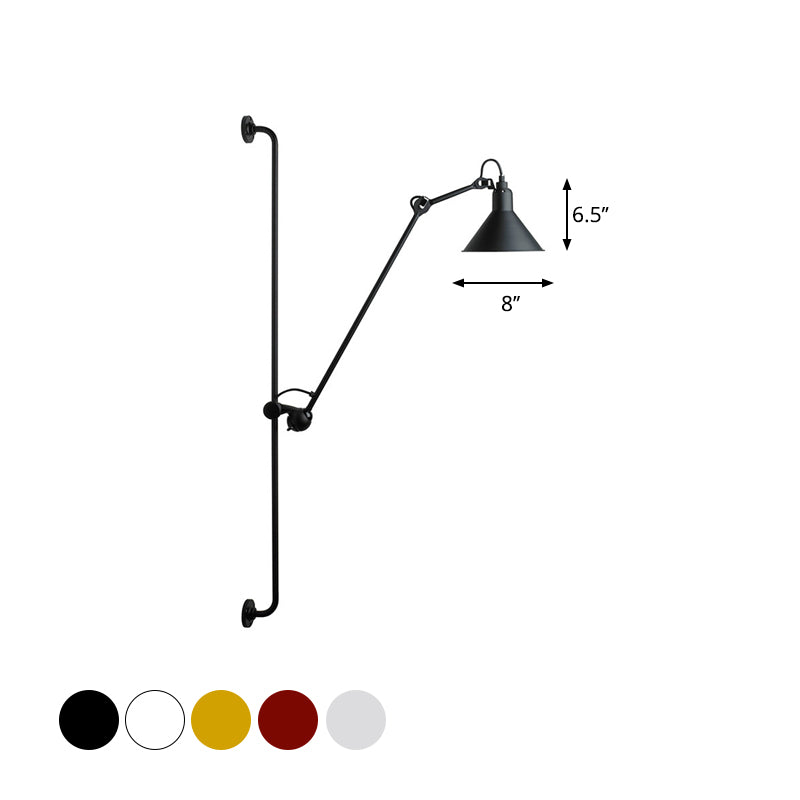Zeitgenössische 1 Kopfleuchtenbeleuchtung mit metallischem Schatten Rot/Gelb konisch