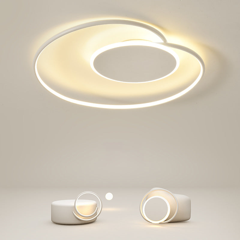 Unique Shape Flush Lighting Modern Metal 2 Lights Flush Mount Lighting
