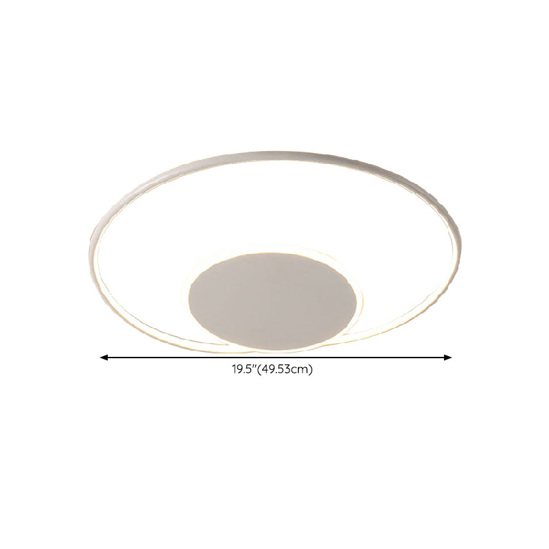 Unique Shape Flush Lighting Modern Metal 2 Lights Flush Mount Lighting