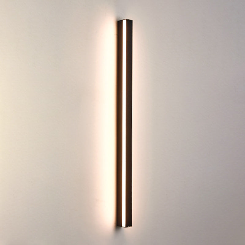 Linear Wall Light Fixture Modern Metal 1 Light Wall Light in Black