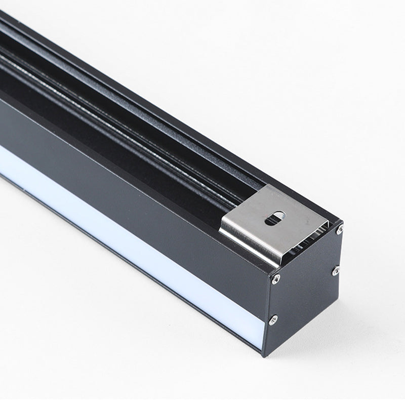 Linear Wall Light Fixture Modern Metal 1 Light Wall Light in Black