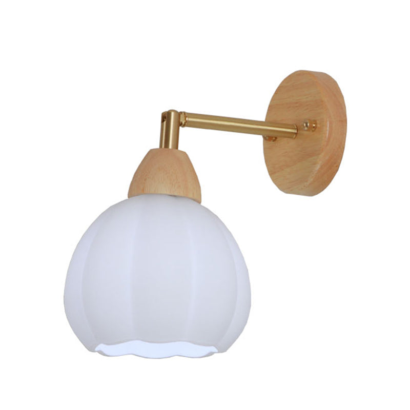 Modern Wooden Wall Light Sconce Minimalist Wall Light Fixture for Bedroom