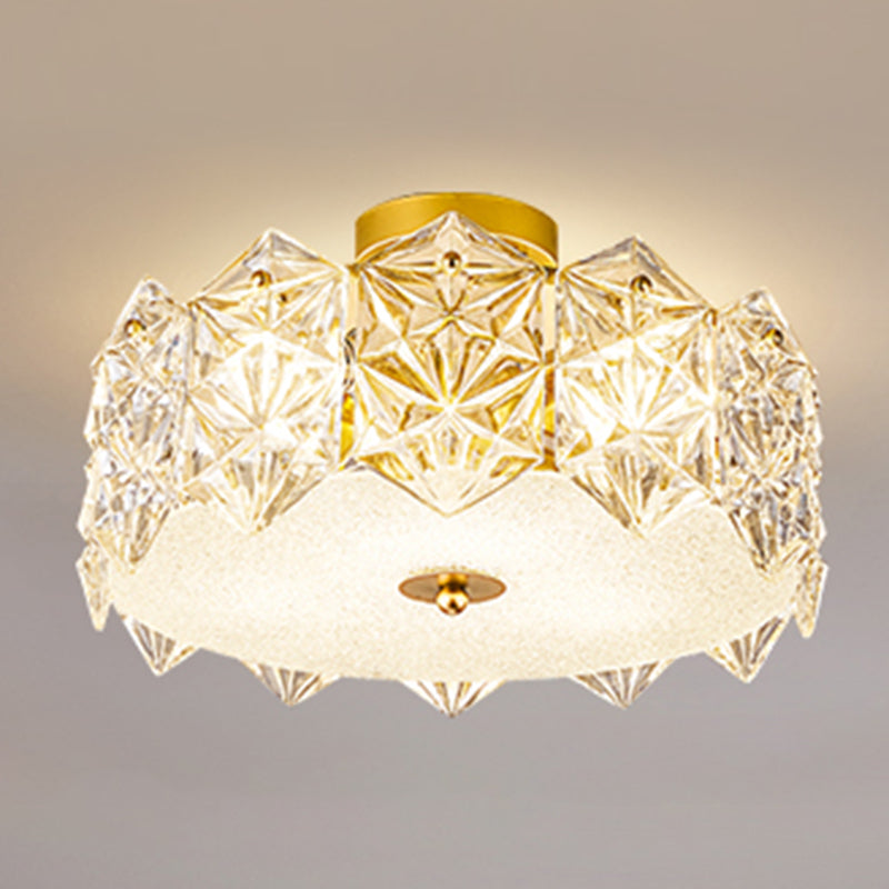 Nordic Glass Ceiling Light Creative Flush Mount Ceiling Light Fixture for Bedroom