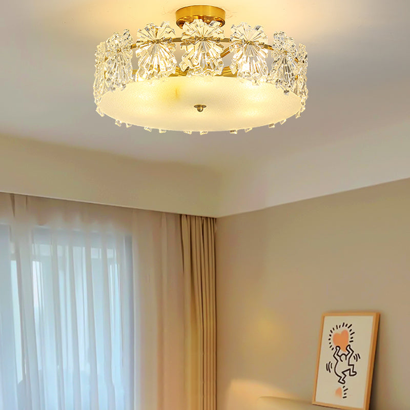 Nordic Glass Ceiling Light Creative Flush Mount Ceiling Light Fixture for Bedroom