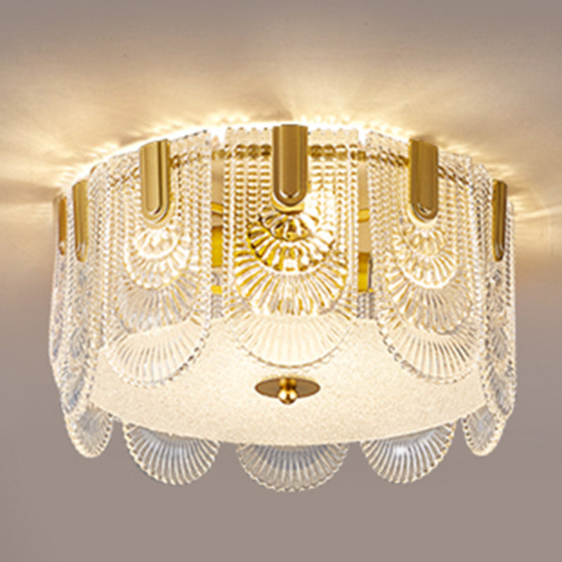 Nordic Glass Ceiling Light Creative Flush Mount Ceiling Light Fixture for Bedroom