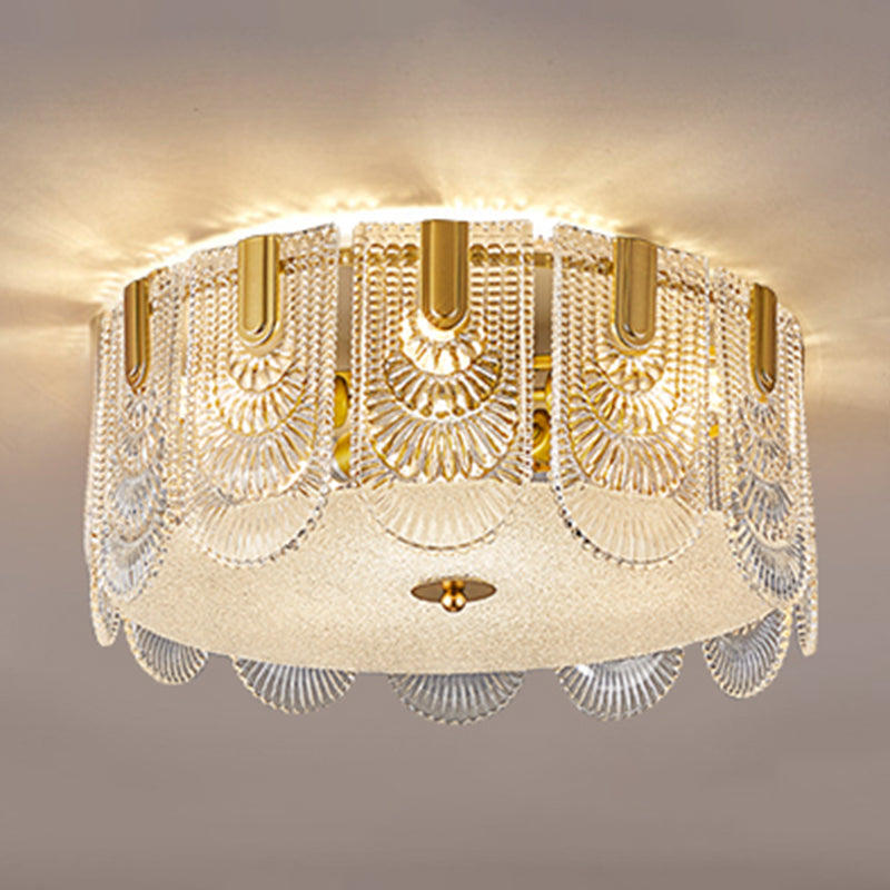 Nordic Glass Ceiling Light Creative Flush Mount Ceiling Light Fixture for Bedroom