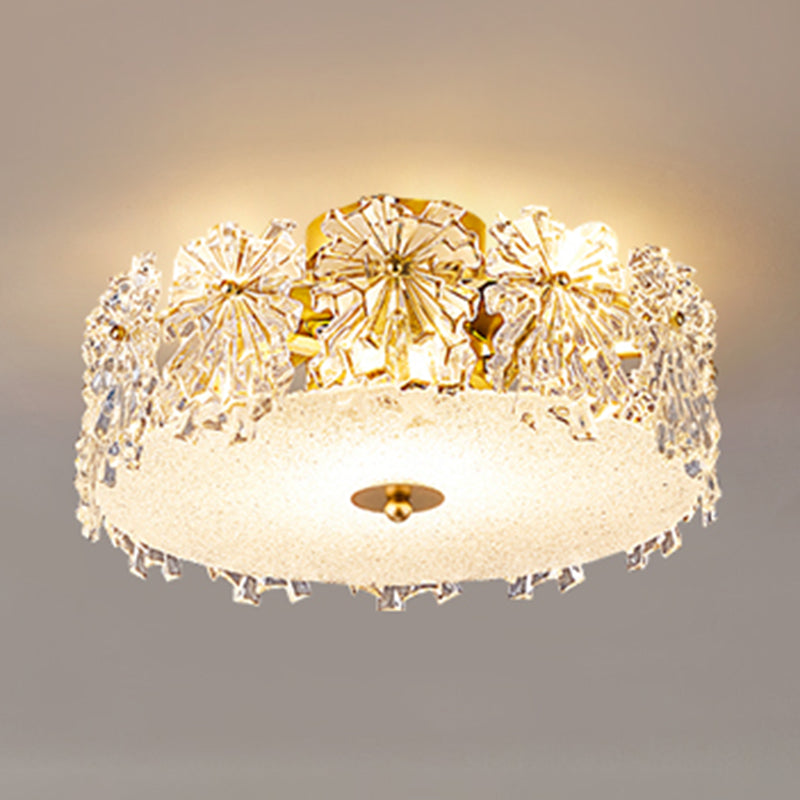 Nordic Glass Ceiling Light Creative Flush Mount Ceiling Light Fixture for Bedroom