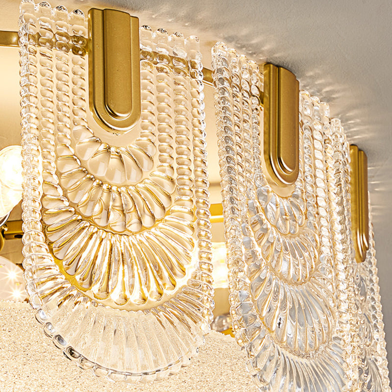 Nordic Glass Ceiling Light Creative Flush Mount Ceiling Light Fixture for Bedroom