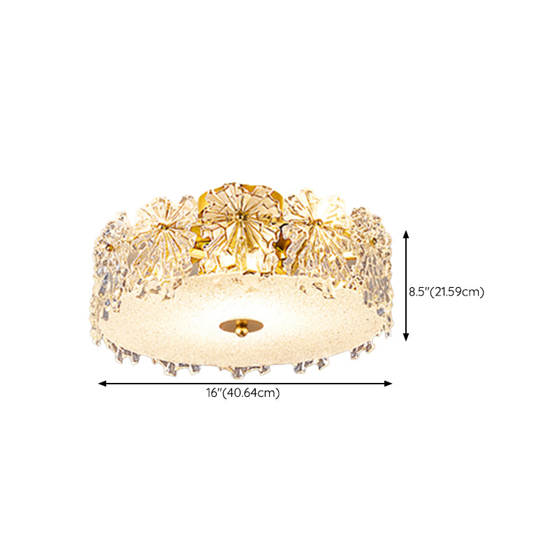 Nordic Glass Ceiling Light Creative Flush Mount Ceiling Light Fixture for Bedroom