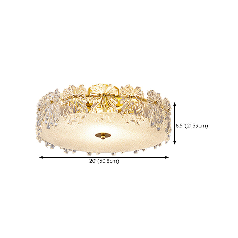 Nordic Glass Ceiling Light Creative Flush Mount Ceiling Light Fixture for Bedroom