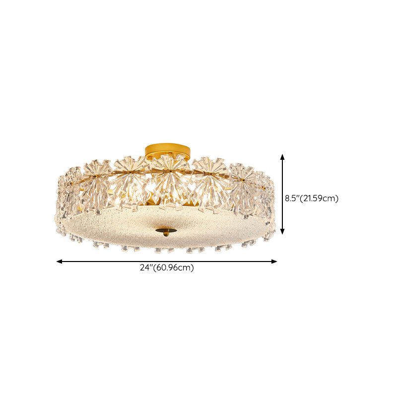 Nordic Glass Ceiling Light Creative Flush Mount Ceiling Light Fixture for Bedroom